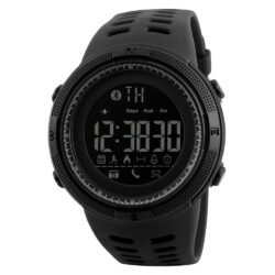 Black Digital Watch Step Tracker Bluetooth