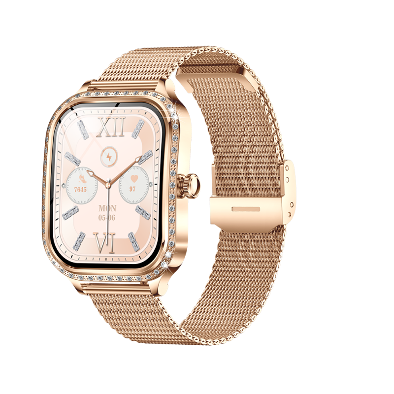 TP88G Ladies Smart Watch Rose Gold with Extra Strap